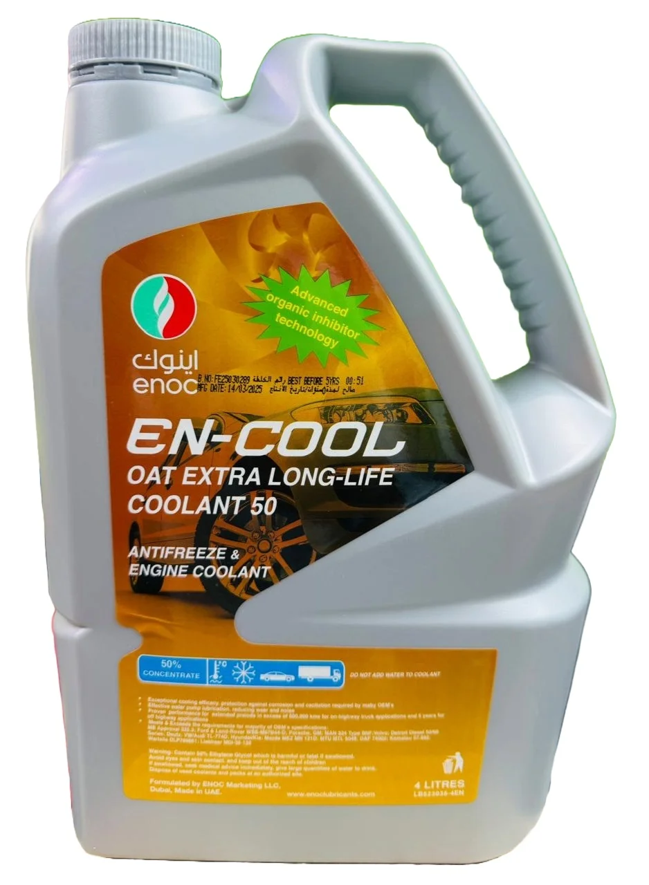 ENOC Extra Long Life Coolant OAT Premium Engine Protection Fluid (4L) 79iqk