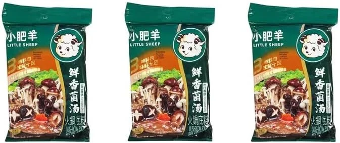 Premium Mongolian Hot Pot Soup Base Mushroom Flavor (3 Packs, 360g) husqr