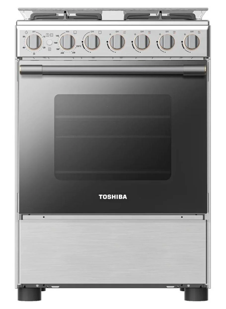 Premium 4-Burner Gas Cooker with Auto Ignition and Integrated Grill Oven (60 x 60 cm) y00yb