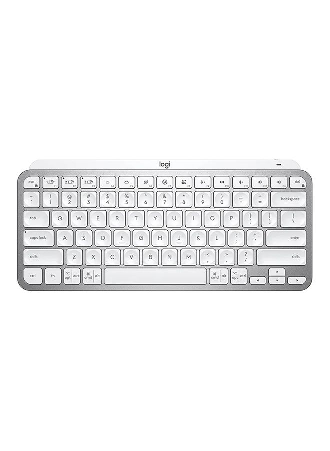 Premium Minimalist Wireless Illuminated Keyboard Compact Bluetooth Backlit USB-C Metal Build (Grey, US Layout) apx75