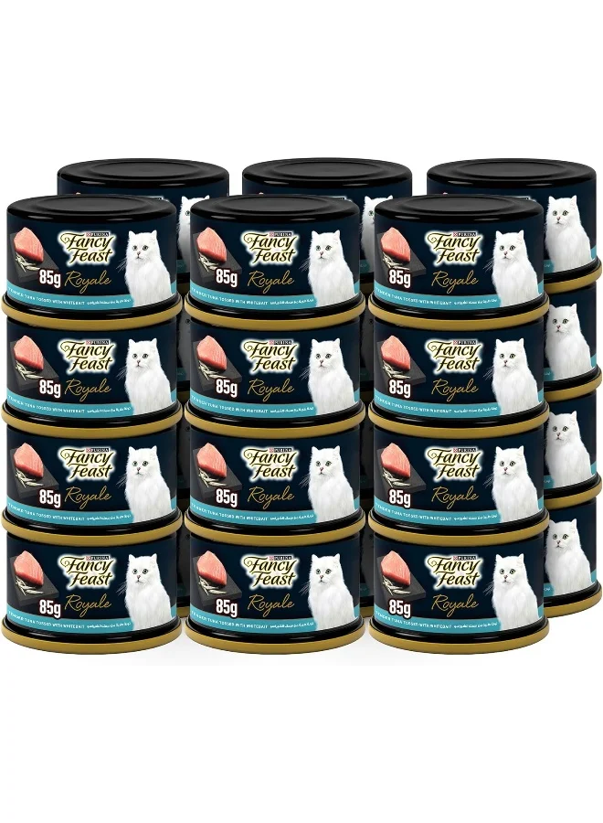 Premium Gourmet Tender Tuna with Whitebait Wet Cat Food (85g, Pack of 24) bxohr