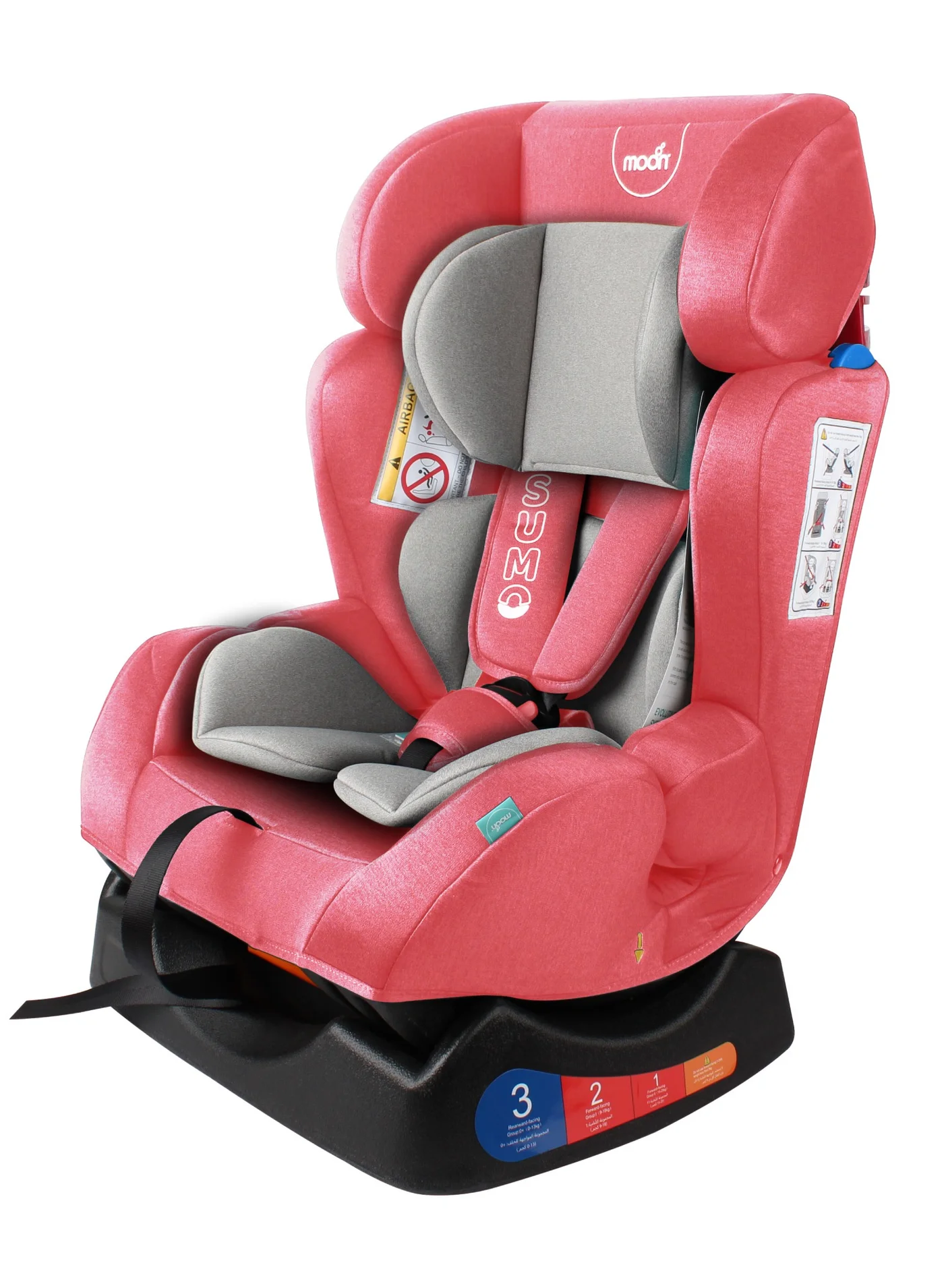 Moon Convertible Infant Car Seat, Rear and Forward Facing Safety Seat for Newborn to 6 Years (Pink, 0-25kg) kfzoy