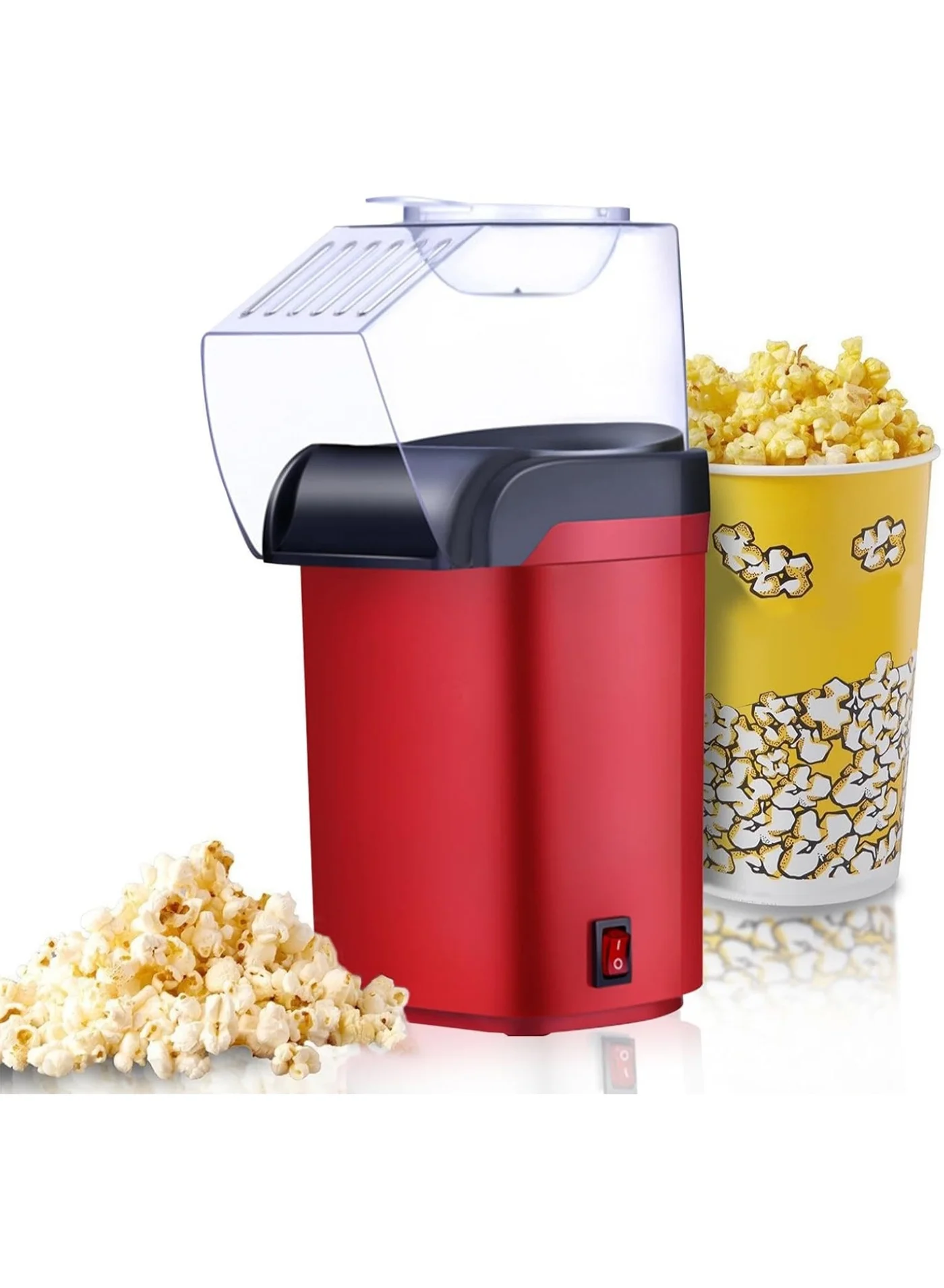 Eesyy Electric Hot Air Popcorn Maker Machine (1200W, Oil-Free, Red) 9nu5s