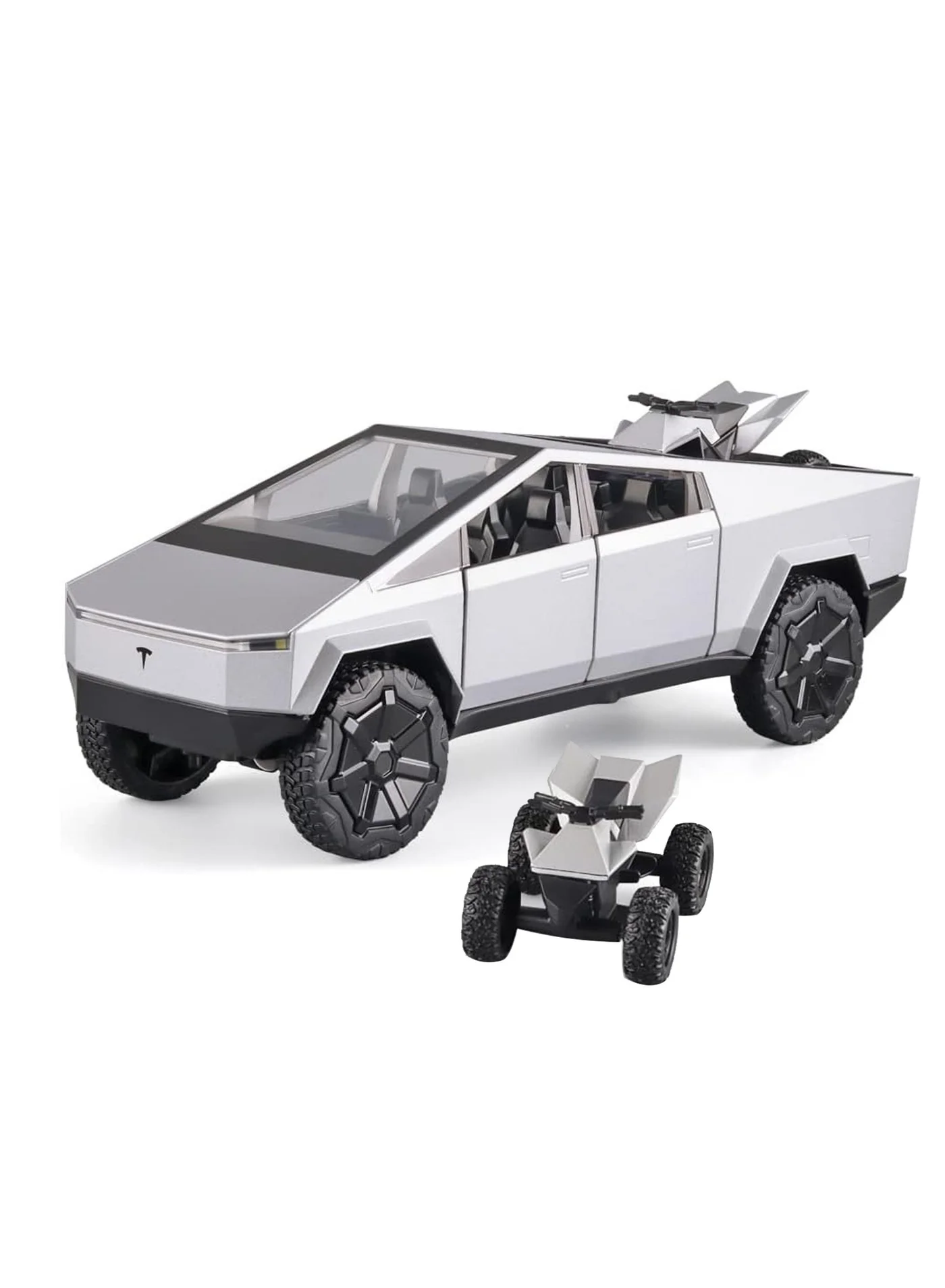 CHE ZHI Futuristic Pickup Truck Diecast Metal Model Toy Car (1:24 Scale, Silver) 5rwjj