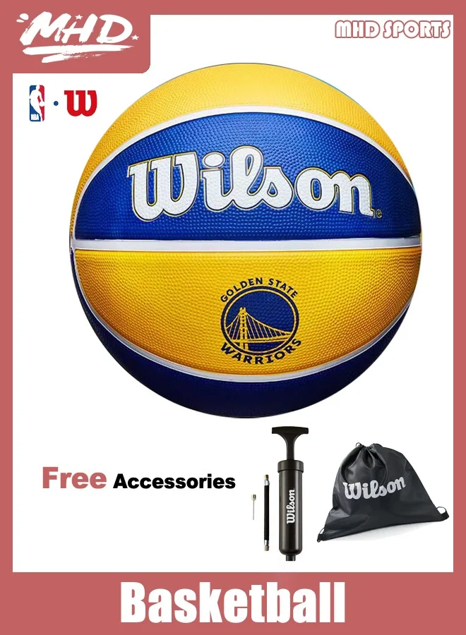 Premium NBA Team Series Basketball Durable Composite Leather Training Ball (Size 7) ie9e3