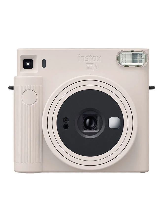 Instant Square Film Camera Premium Analog Photography Device (Chalk White, 1 Unit) jingk