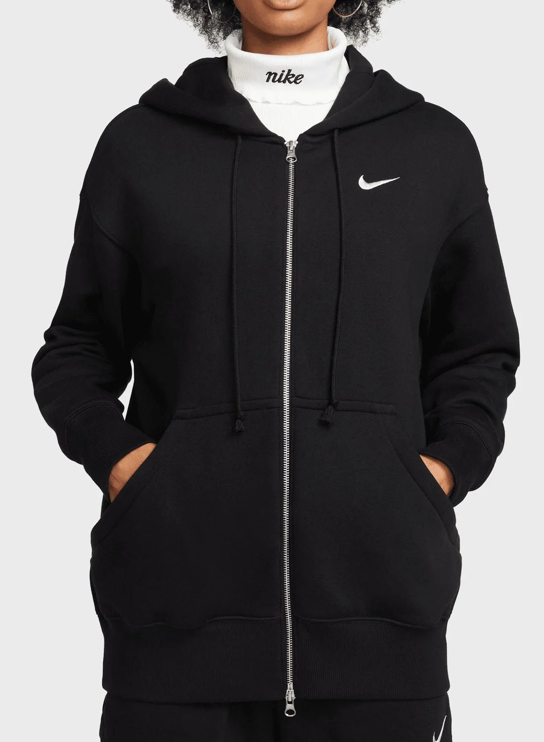 Athletic Phoenix Fleece Oversized Full Zip Hoodie Premium Soft Cotton Blend (Unisex, Large) cfdlg