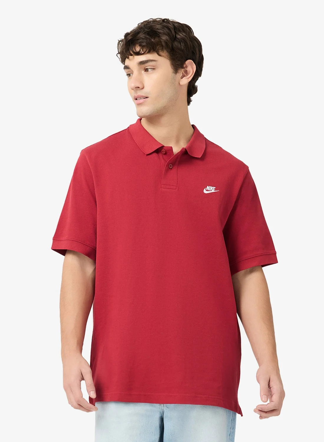 Athletic Club Logo Pique Polo Shirt Premium Breathable Cotton Fabric for Men (Solid, Large) a464g