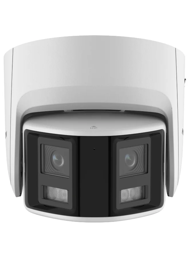 Panoramic 4MP IP Turret Security Camera with 180¡ã Wide View and AI Human & Vehicle Detection (White, 1 Unit) i4m5u