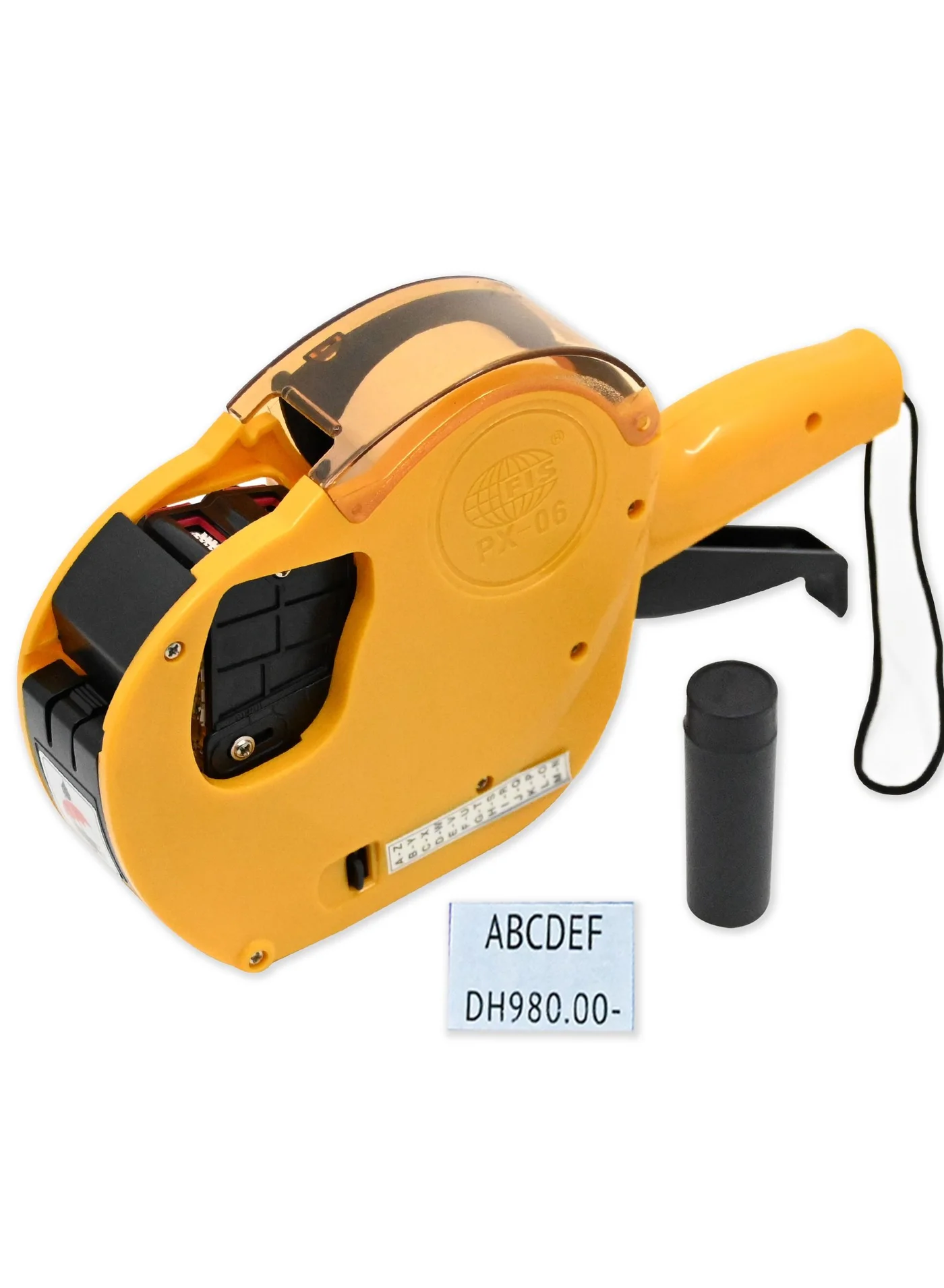 Premium Price and Date Labeling Machine 2-Line Printing (Yellow, 1 Unit) c8io2