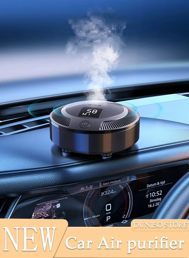 DUNISO Portable Car Air Purifier Ionizer with USB Charging (3-Speed Settings, Compact Design for Vehicle Interior) 52xqc
