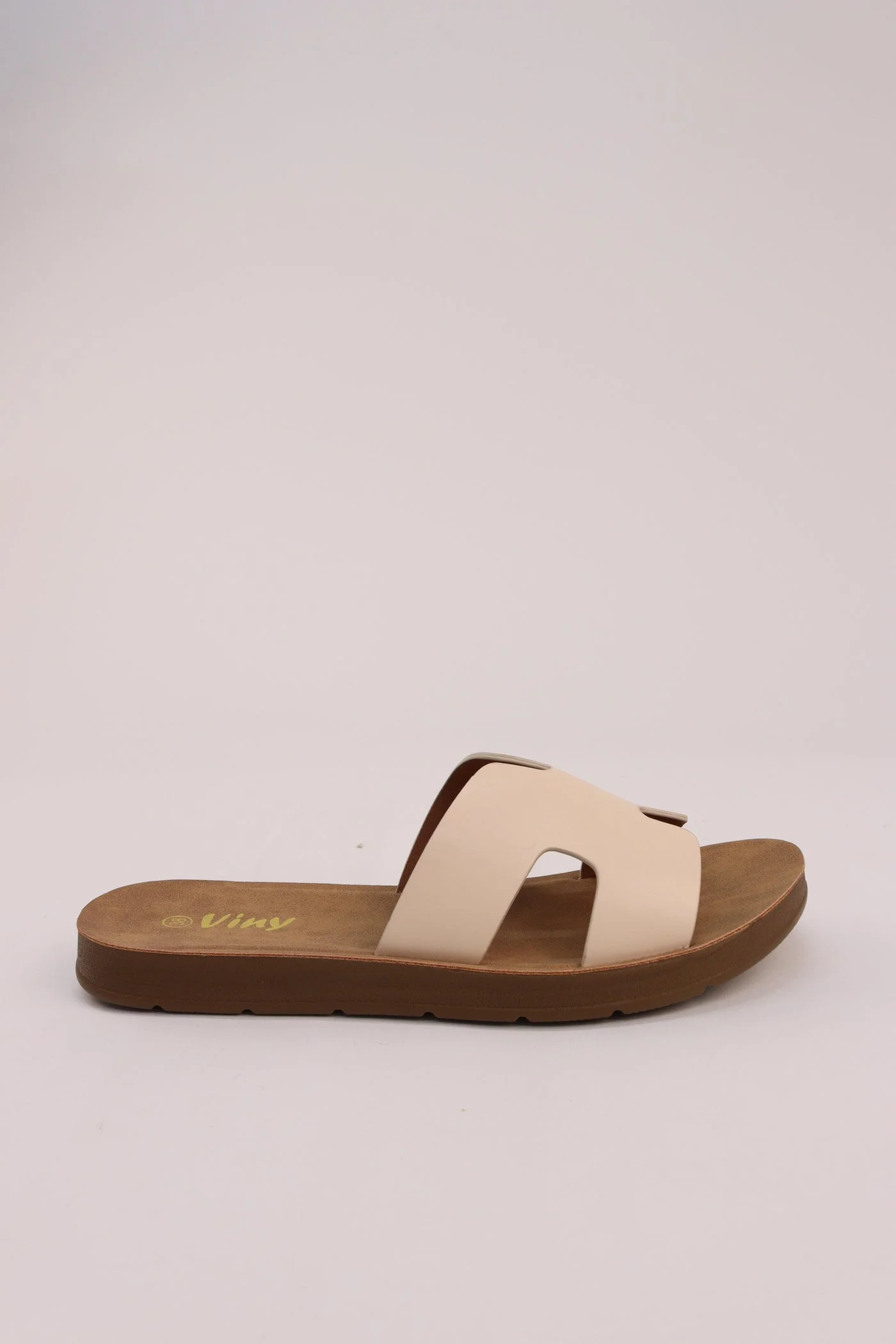 VINY Women's Everyday Comfort Flat Sandals Lightweight Casual Walking Footwear for Beach and Travel (Beige, 38 EU) 9z4ew