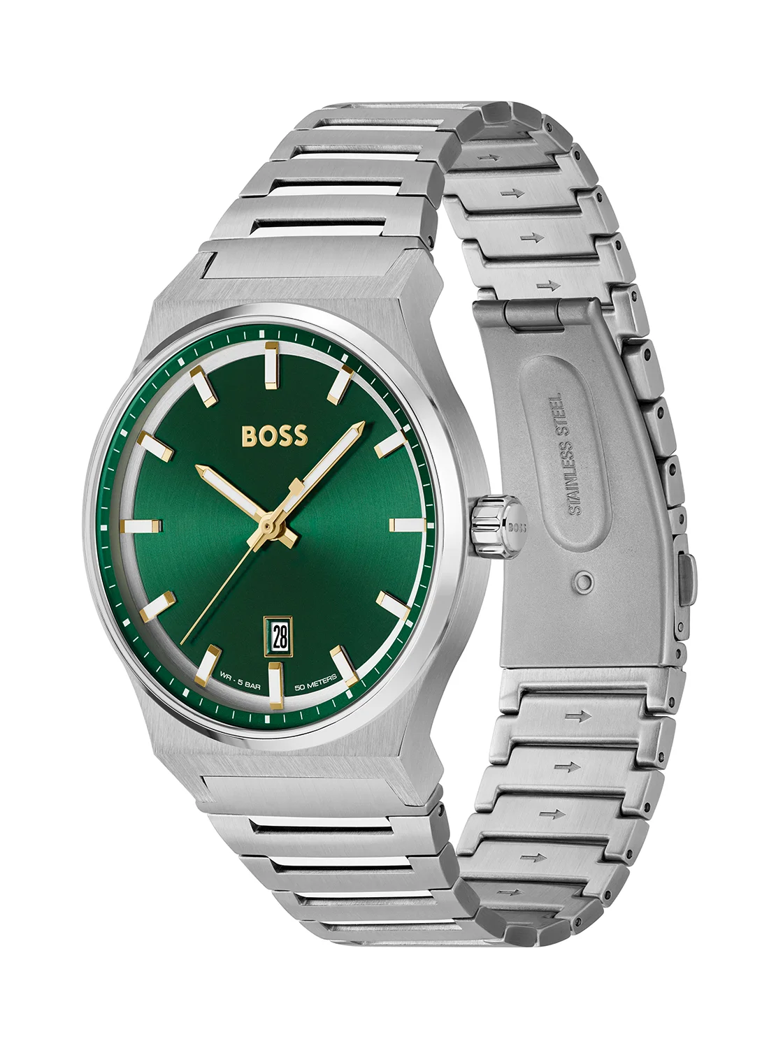 Premium Analog Quartz Wrist Watch for Men Stainless Steel Round Case (Silver, 41 mm) d2dzm