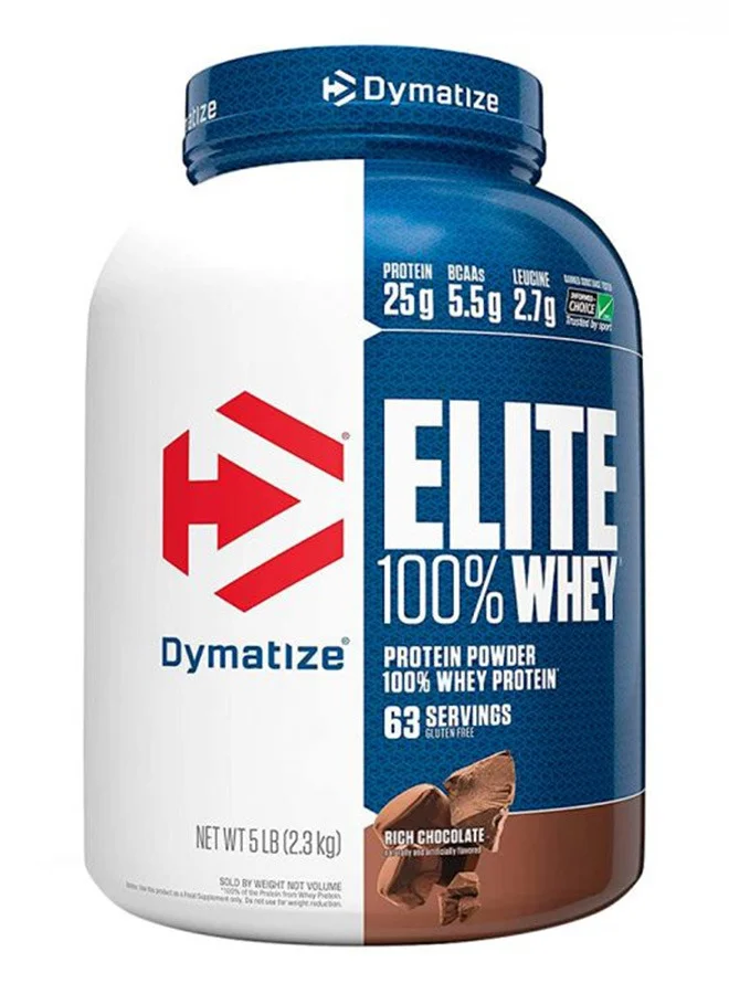 Dymatize Elite Whey Protein Powder Rich Chocolate (Premium Muscle Recovery Formula, 2.27 kg) ihziw