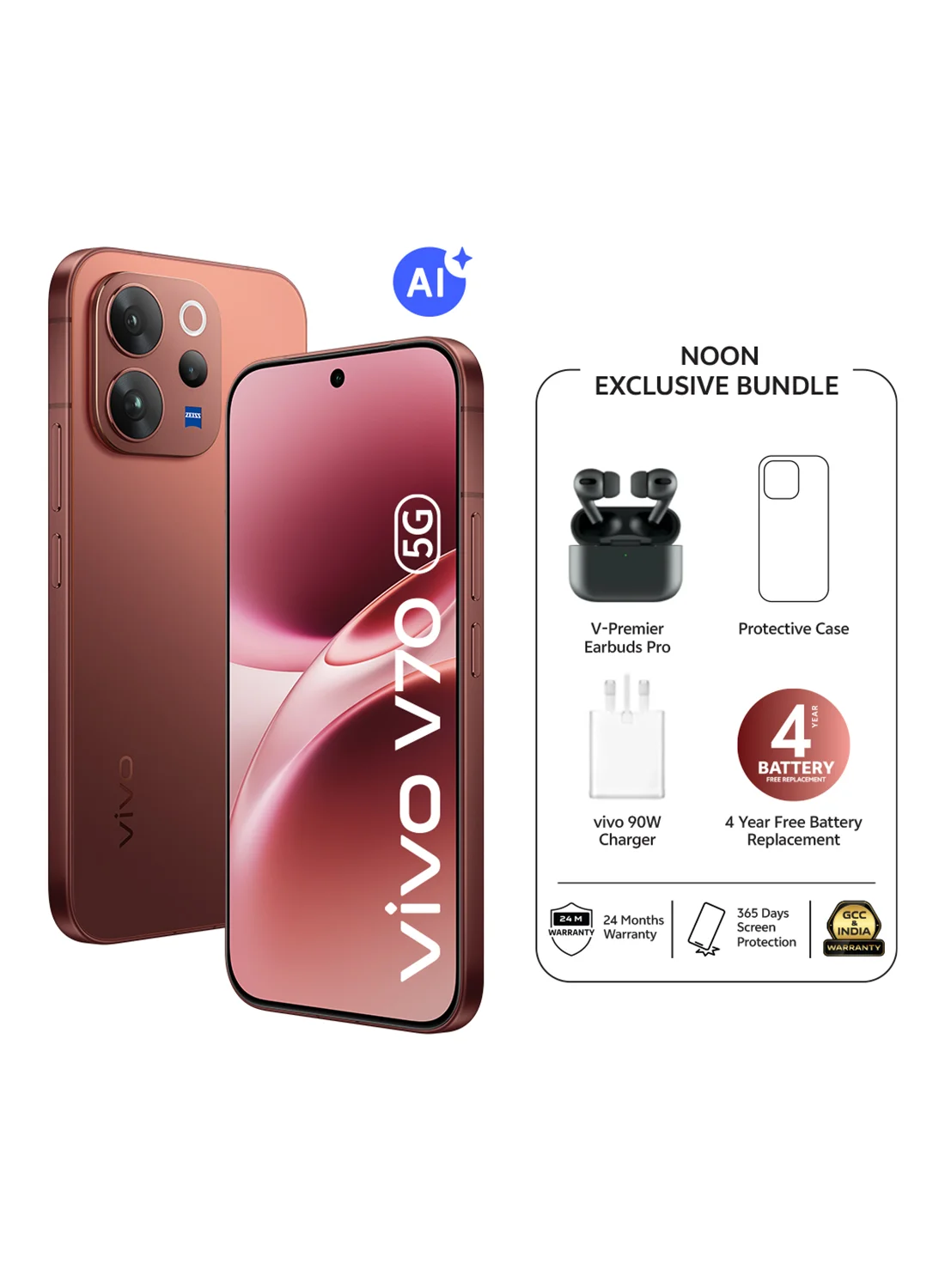 Premium 5G Smartphone 8GB RAM 256GB Storage AI Dual SIM (Sandalwood Brown, 6.59-inch Display) 37od2