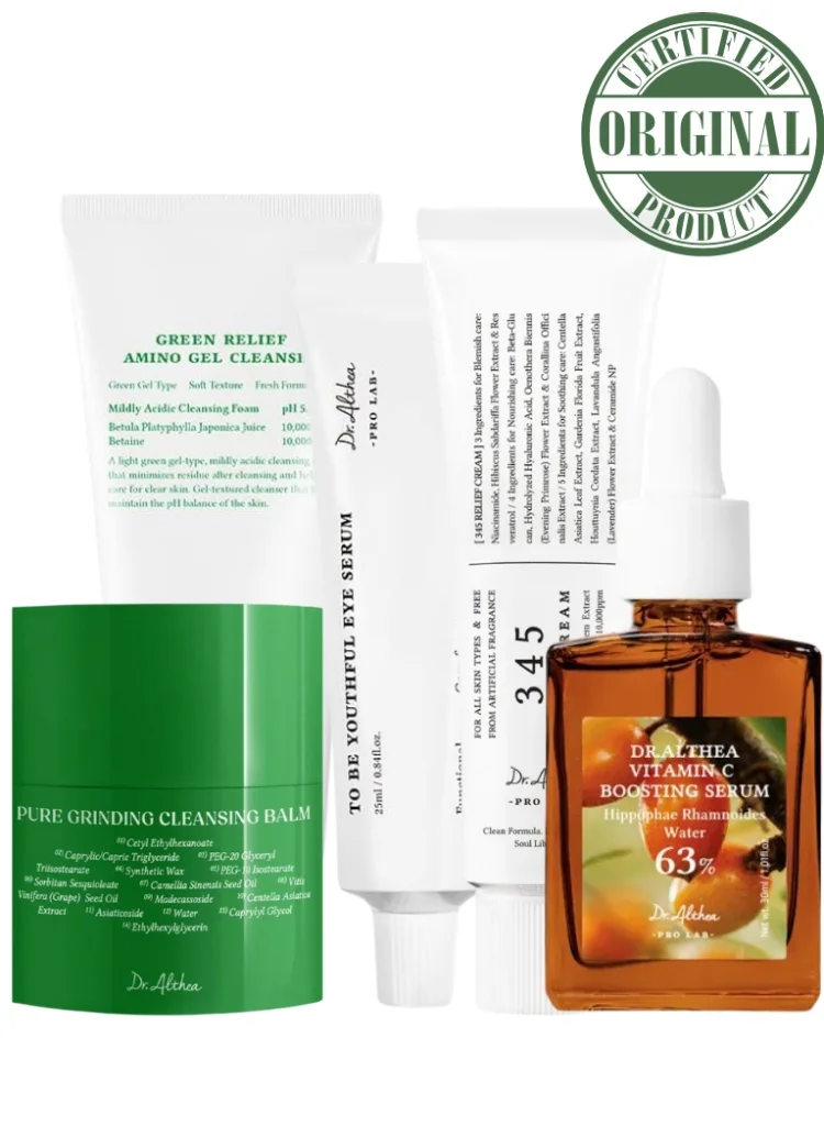 Dr.althea Skincare Routine Set for Sensitive and Dull Skin (5-Piece Complete Collection) lxgf5