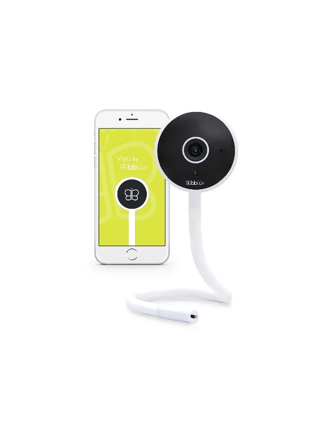 bbluv Smart WiFi Baby Monitor Camera with Night Vision and Two-Way Audio (Flexible Base, 1 Unit) 3vvh3