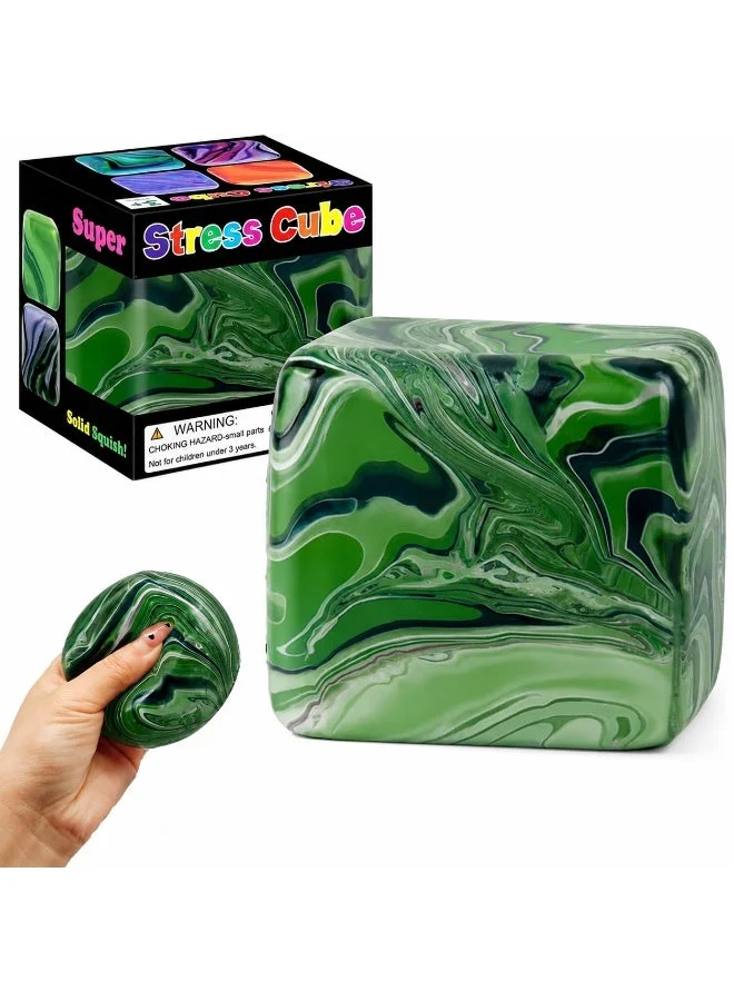 Whimsy Gel Stress Cube Sensory Fidget Toy for Focus and Relaxation (Clear, 5 cm) jnskr