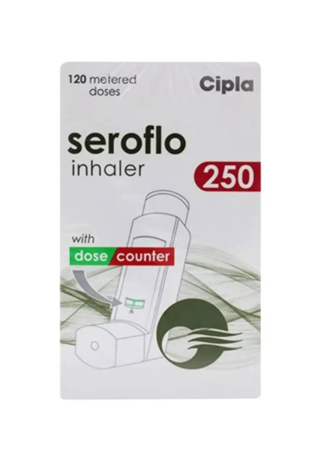 Cipla Seroflo Inhaler (250 mcg + 25 mcg) Premium Respiratory Support Device for Daily Maintenance hy3cc