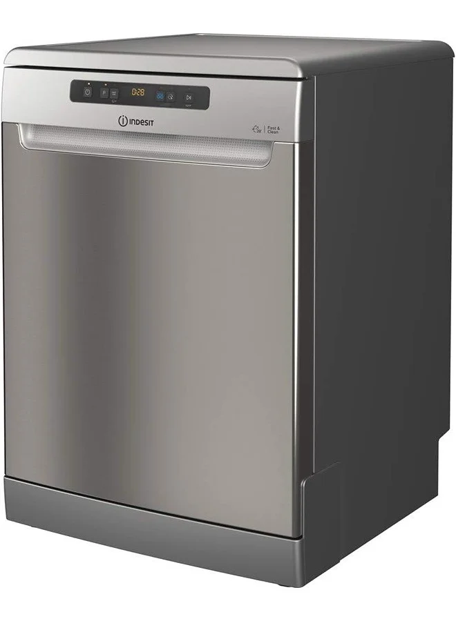 INDESIT Freestanding Dishwasher 14 Place Settings 8 Programs 9.5 L Water Consumption (Silver) xhgeb