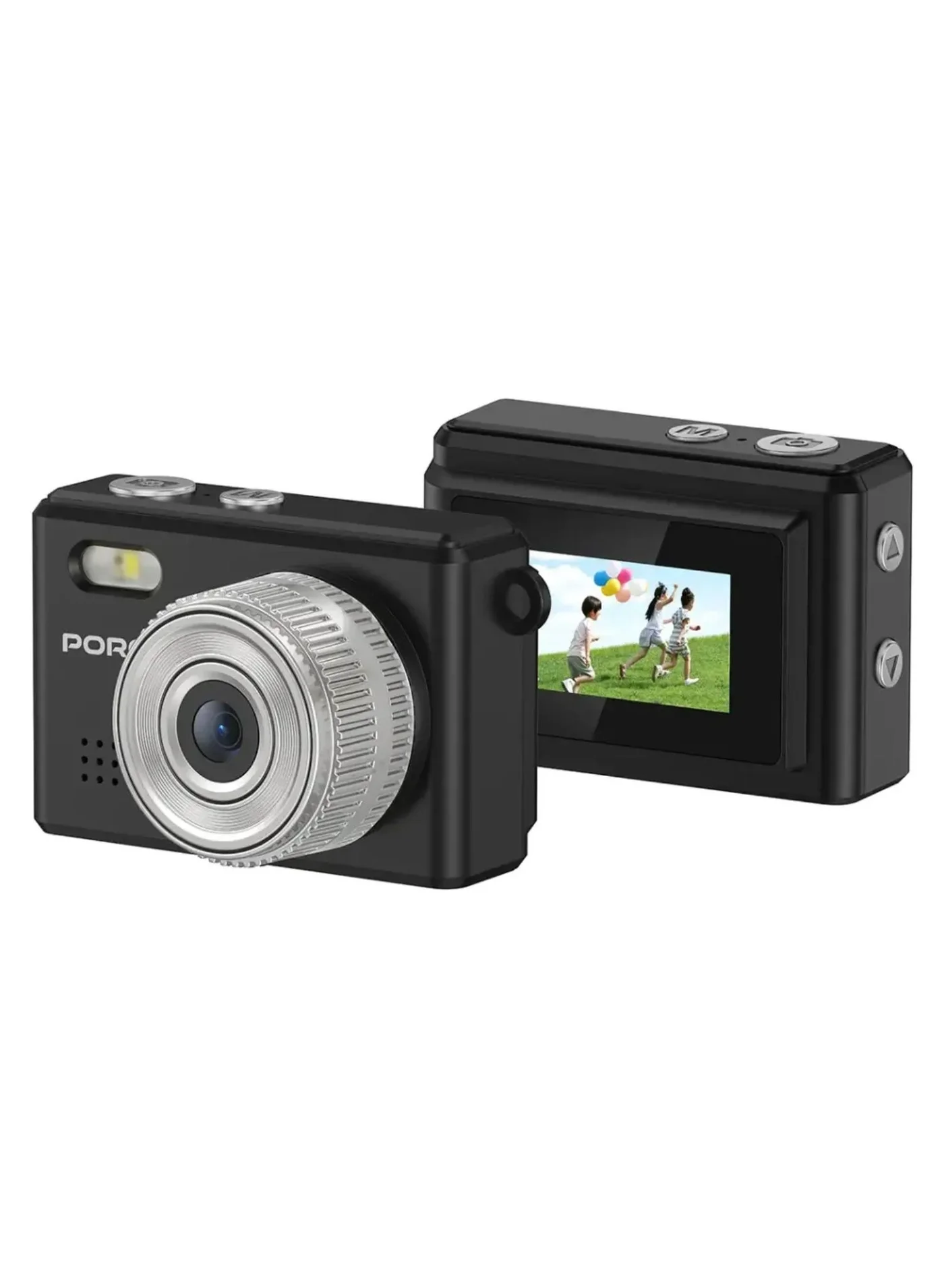 Porodo Snap & Go Mini Digital Camera Full HD Portable Video Recorder with 6 Color Filters (Black) 45uuj