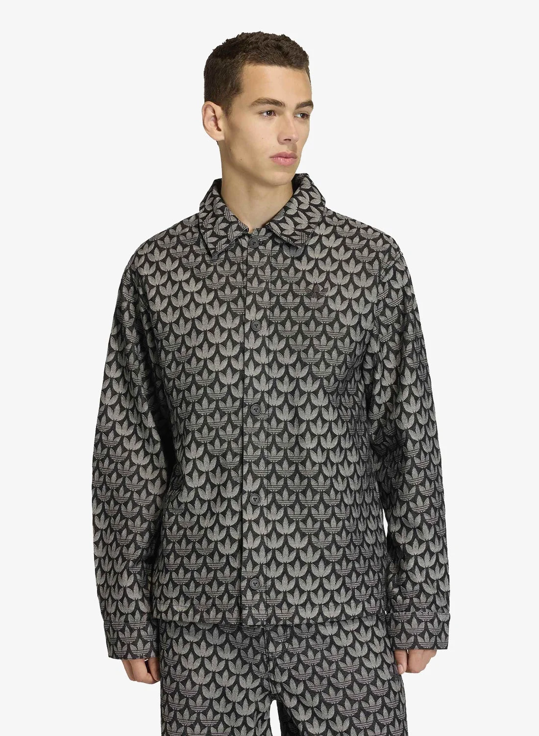 Sport Originals Denim Monogram Shirt Premium Cotton Button-Down For Men gonw9