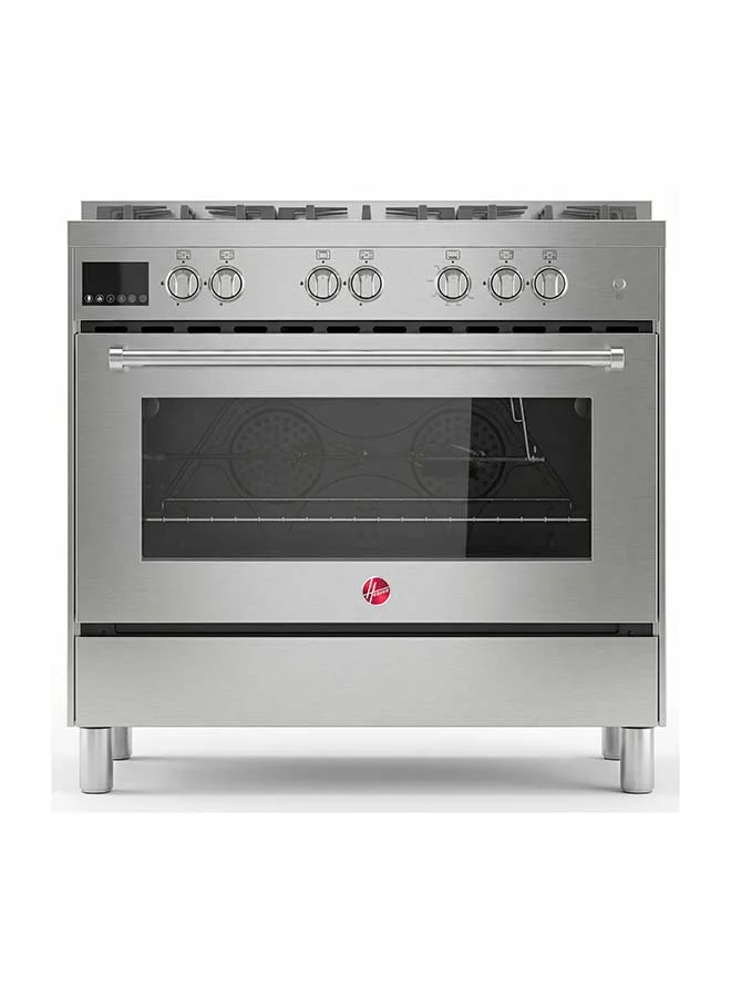 HOOVER 90x60cm Full Gas Cooker with 5 Burners and Gas Oven (Silver, 90x60cm) ovr5x