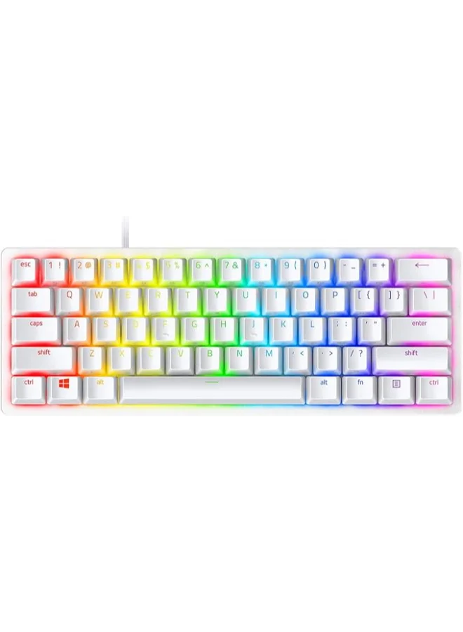 60% Compact Mechanical Gaming Keyboard, Clicky Optical Switches, RGB Backlit, PBT Keycaps, Wired Connection (Mercury White, 60% Layout) hxdx1
