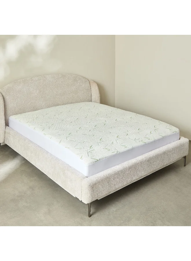 Home Box Bamboo Waterproof Mattress Protector (Olympic Queen, 200 x 160 x 33 cm) tj8dd
