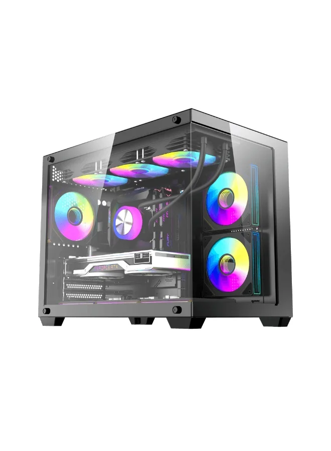 EMARAT GAMERS High-Performance Gaming Desktop PC (Intel Core i5-14400F, 16GB DDR5, 1TB NVMe SSD, RTX 5060 8GB, Black) u83cw