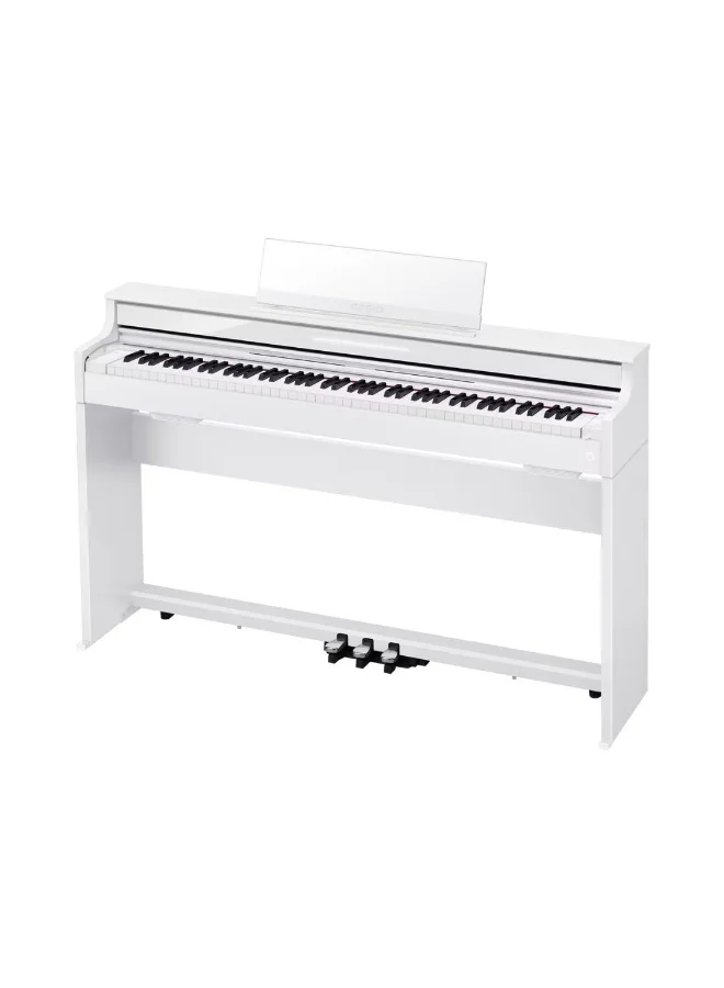 Slim Console Digital Piano Premium Weighted Action Keyboard (White) tfdpc
