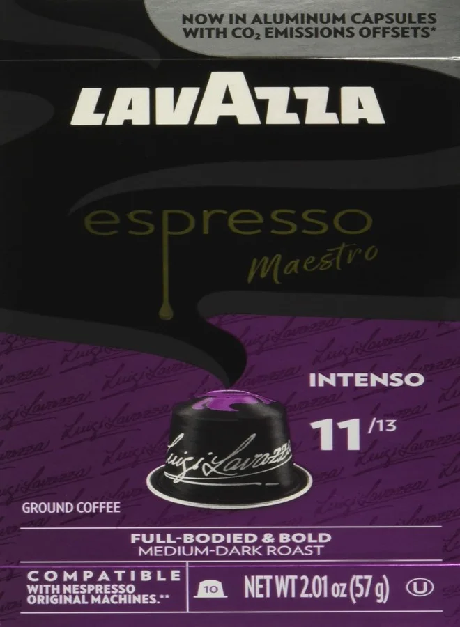 Premium Espresso Coffee Capsules Medium Dark Roast Arabica & Robusta Blend (10 Count) 3q9ym