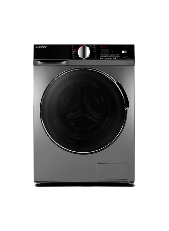 Premium Front Load Washer and Dryer Combo 10kg Wash 7kg Dry with BLDC Inverter Motor and 15 Programs (Silver) 3qq7g