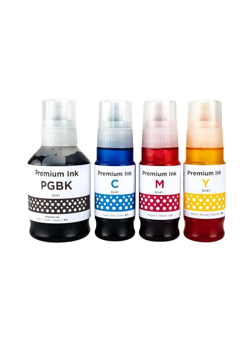 Terabyte Premium Ink Refill Set for G-Series Printers (4-Pack, Pigment Black, Cyan, Magenta, Yellow) xxsyj