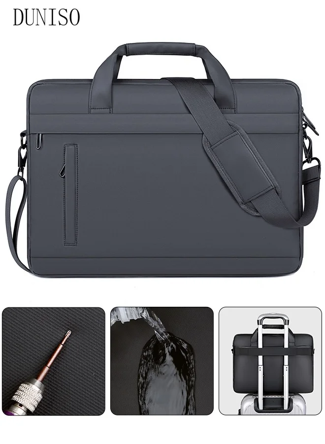 DUNISO Laptop Bag 15.6 Inch Water-Resistant Computer Briefcase Professional Business Messenger Shoulder Bag for Men and Women mc6q6