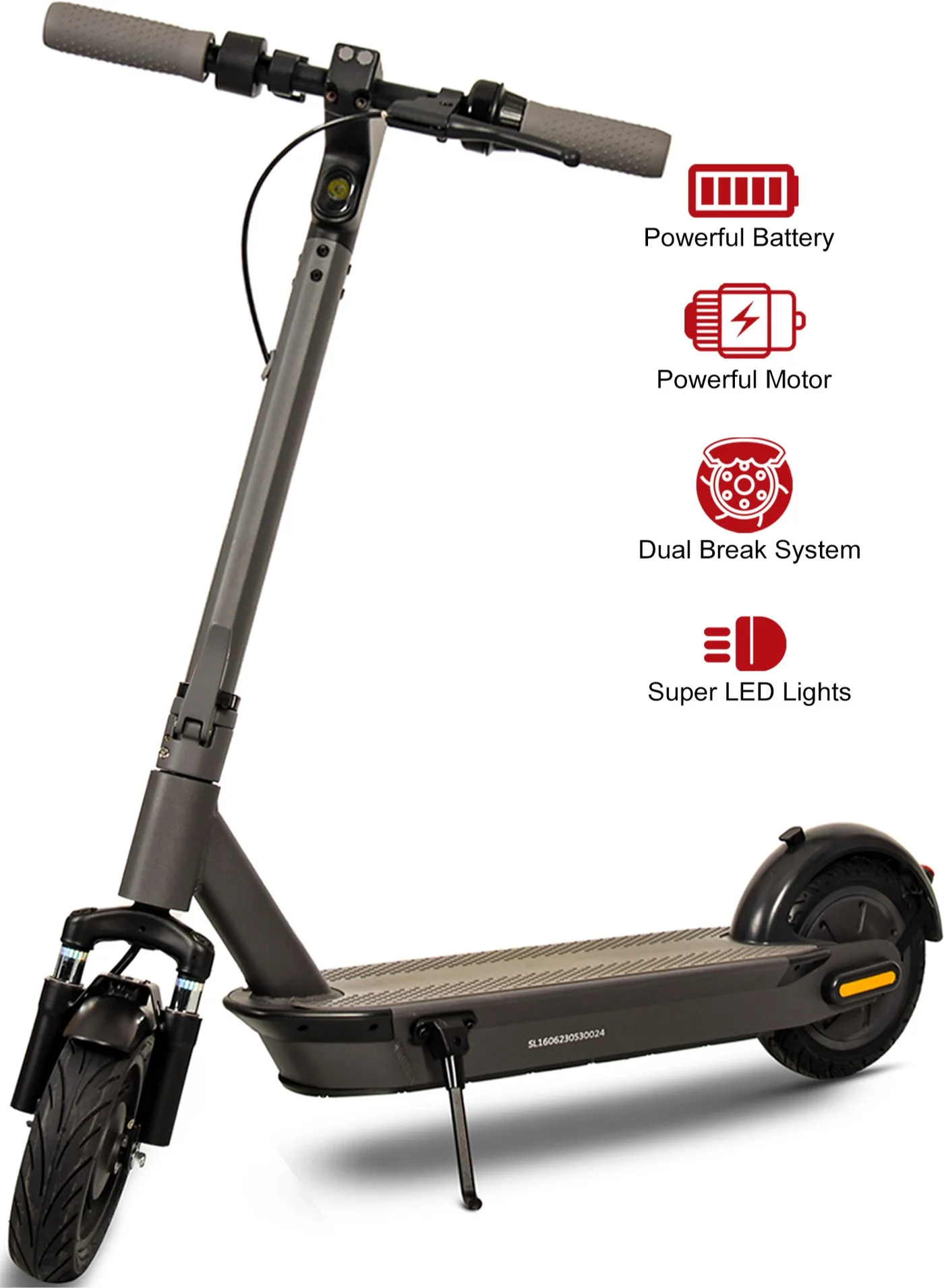 Sky Land Electric Scooter with LCD Display and App Control, Aluminium Alloy Frame, Waterproof Battery, 50km Range (Black, 25km/h) g7s6o