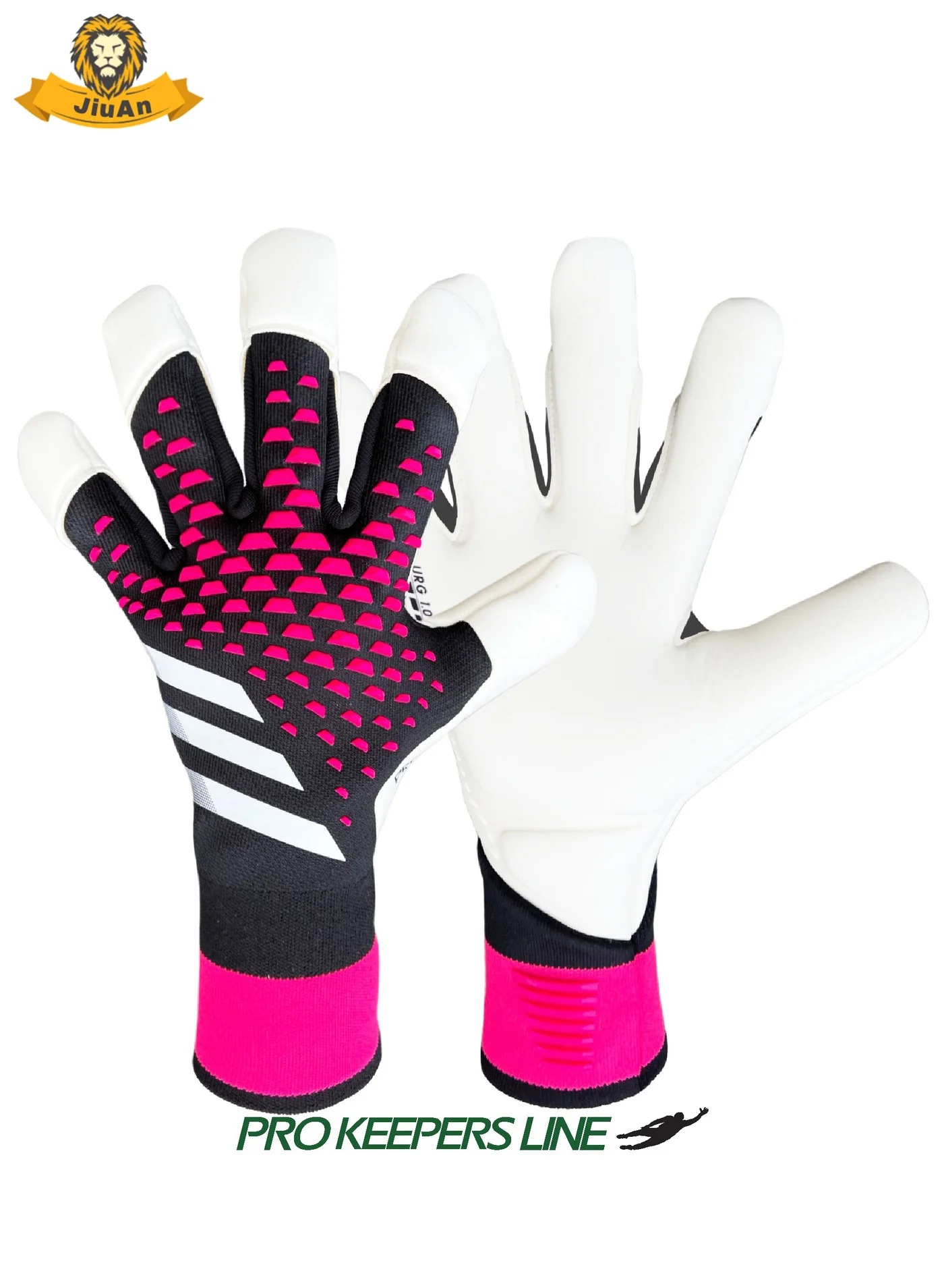 Sport Professional Fingersave Goalkeeper Gloves (Premium Grip, Breathable Mesh, Adjustable Wrist Strap, Size 9) kngbw