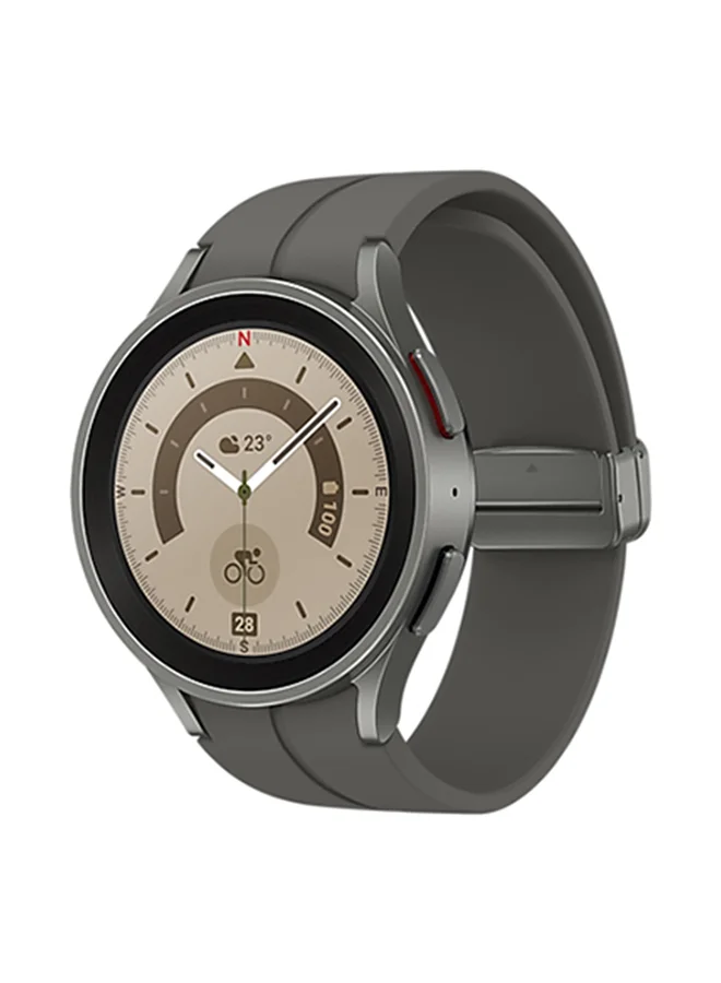 Ultra-HD Premium Smartwatch 45mm Titanium Case GPS Cellular Fitness Tracker (Gray, 45mm) dhsik