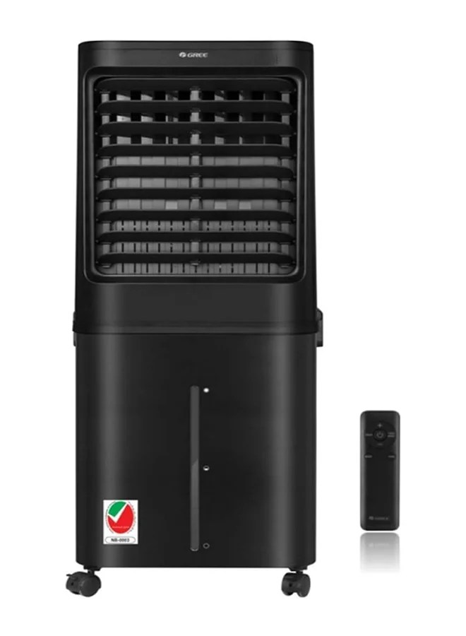 Premium Portable Air Cooler with 4-Speed Settings and Auto Swing (Black, 60L) kn7iv