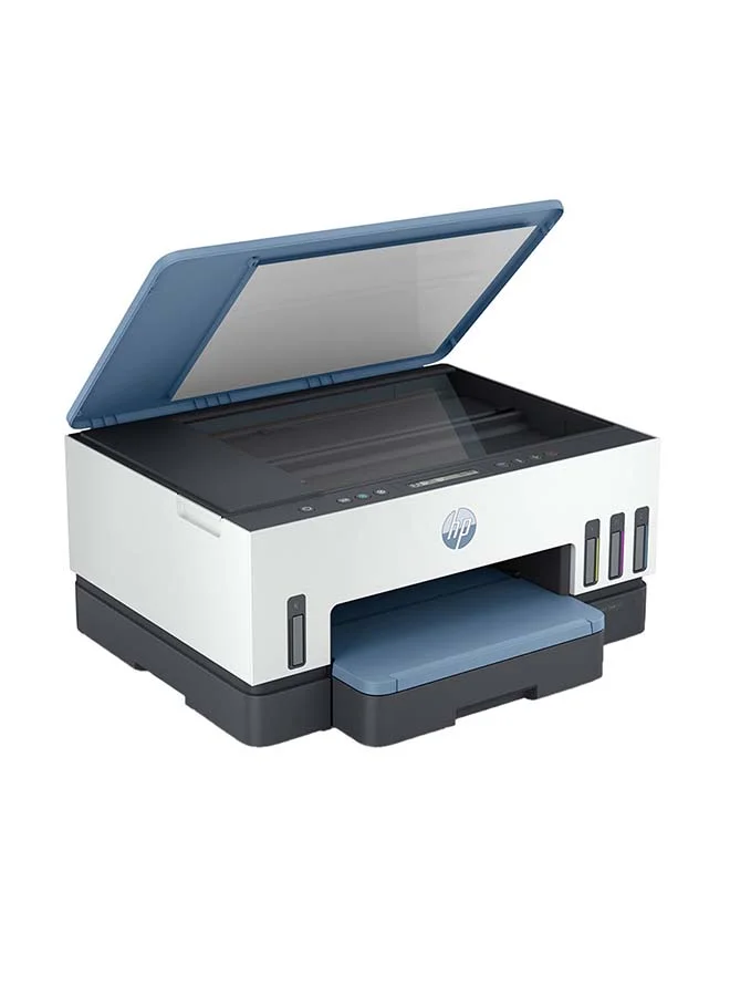 Premium All-in-One Wireless Ink Tank Printer with Duplex Printing and ADF for Home and Office (White/Blue) kaz1p