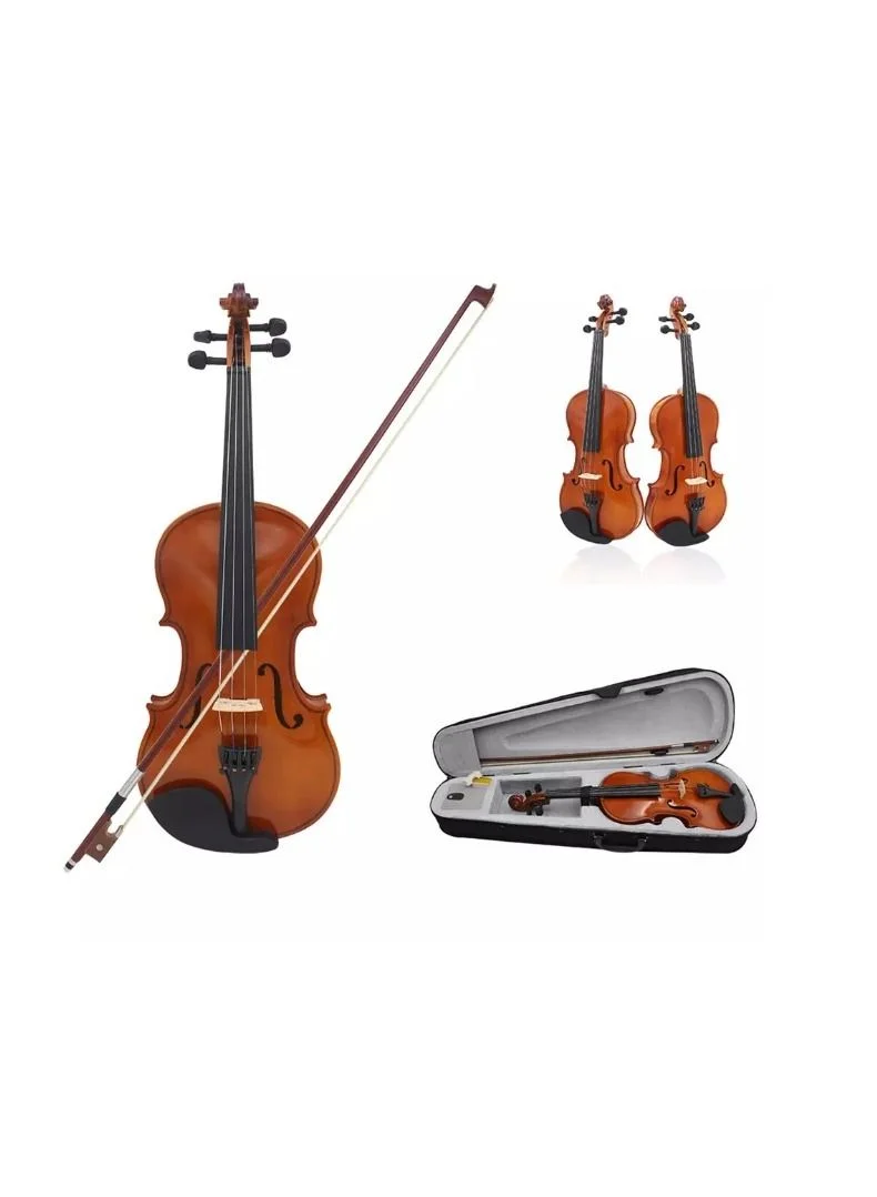 Megarya Student Acoustic Violin Set Premium Wood Instrument with Case Bow Rosin and Stand (1/4 Size) 4pnx8