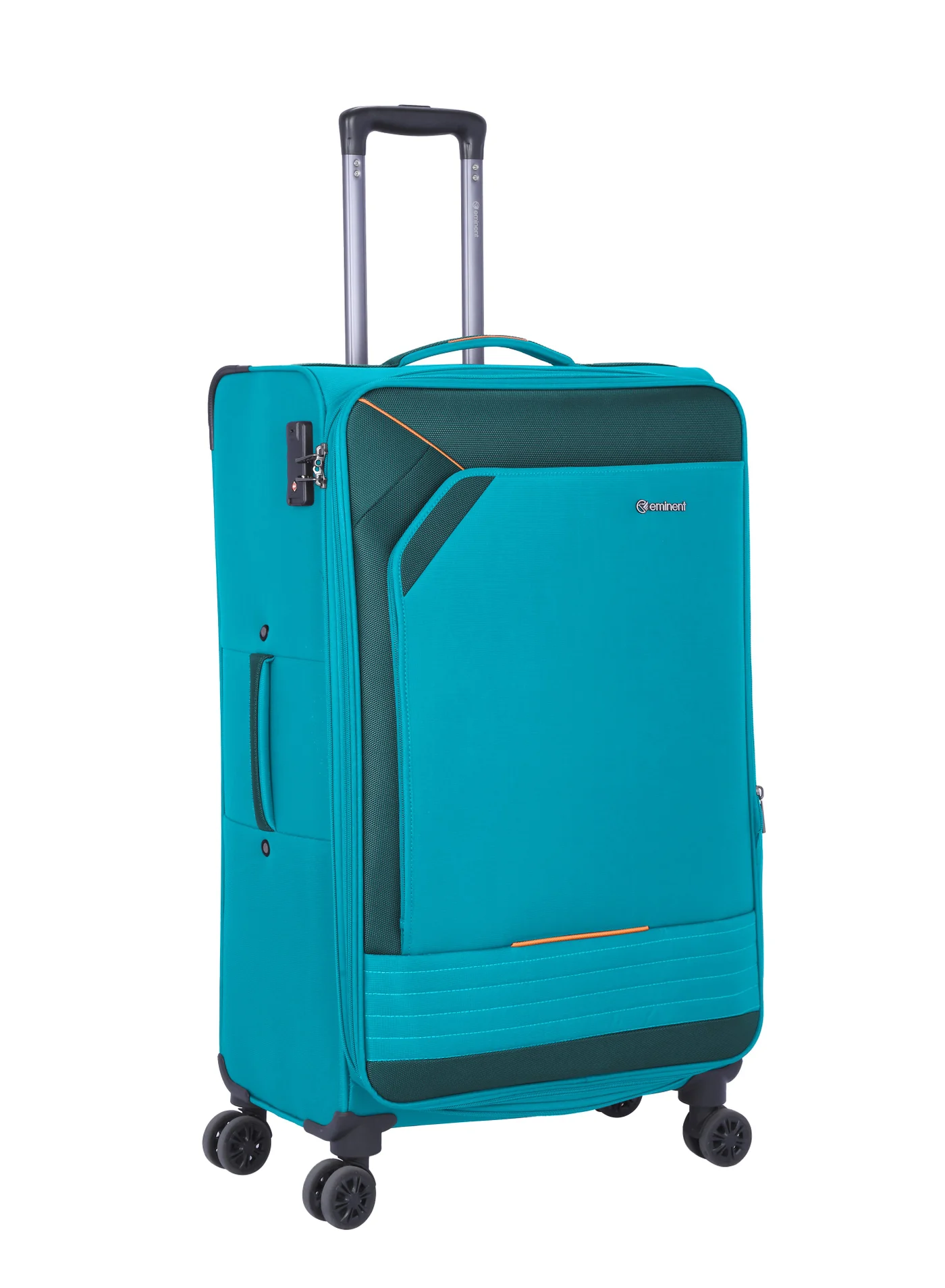 Eminent Expandable Soft Suitcase Lightweight Travel Trolley Bag with TSA Lock and Double Spinner Wheels (Green, 20 Inch) ruo6h