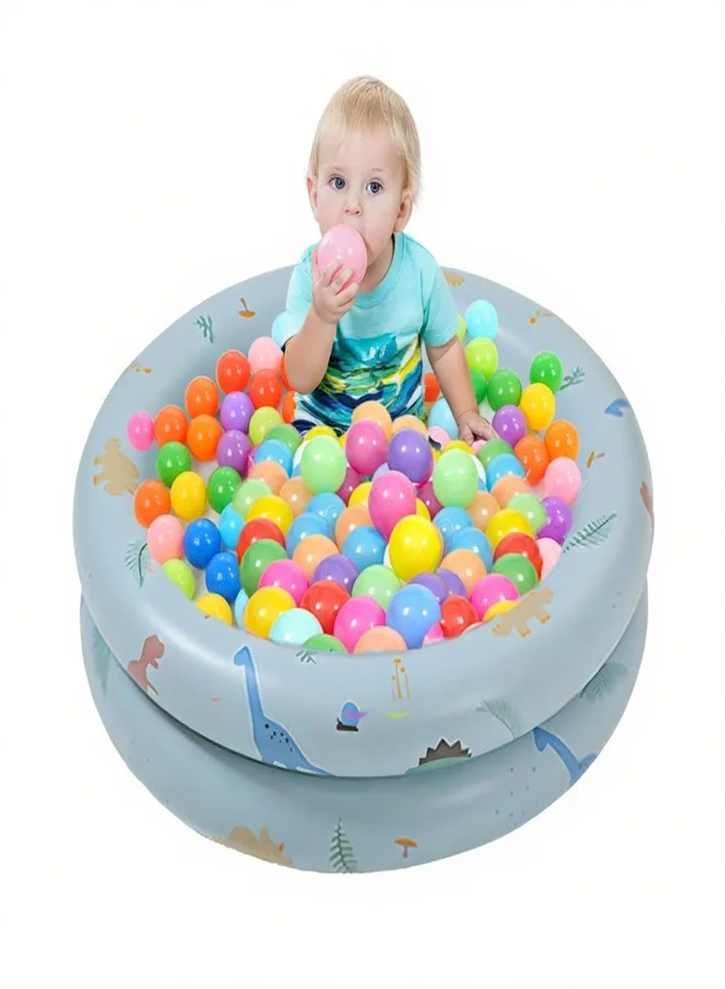 Buachois Inflatable Swimming Pool Premium Thickened Retro Design Family Water Play Center for Indoor and Outdoor Use (Blue, 150 cm) otloj