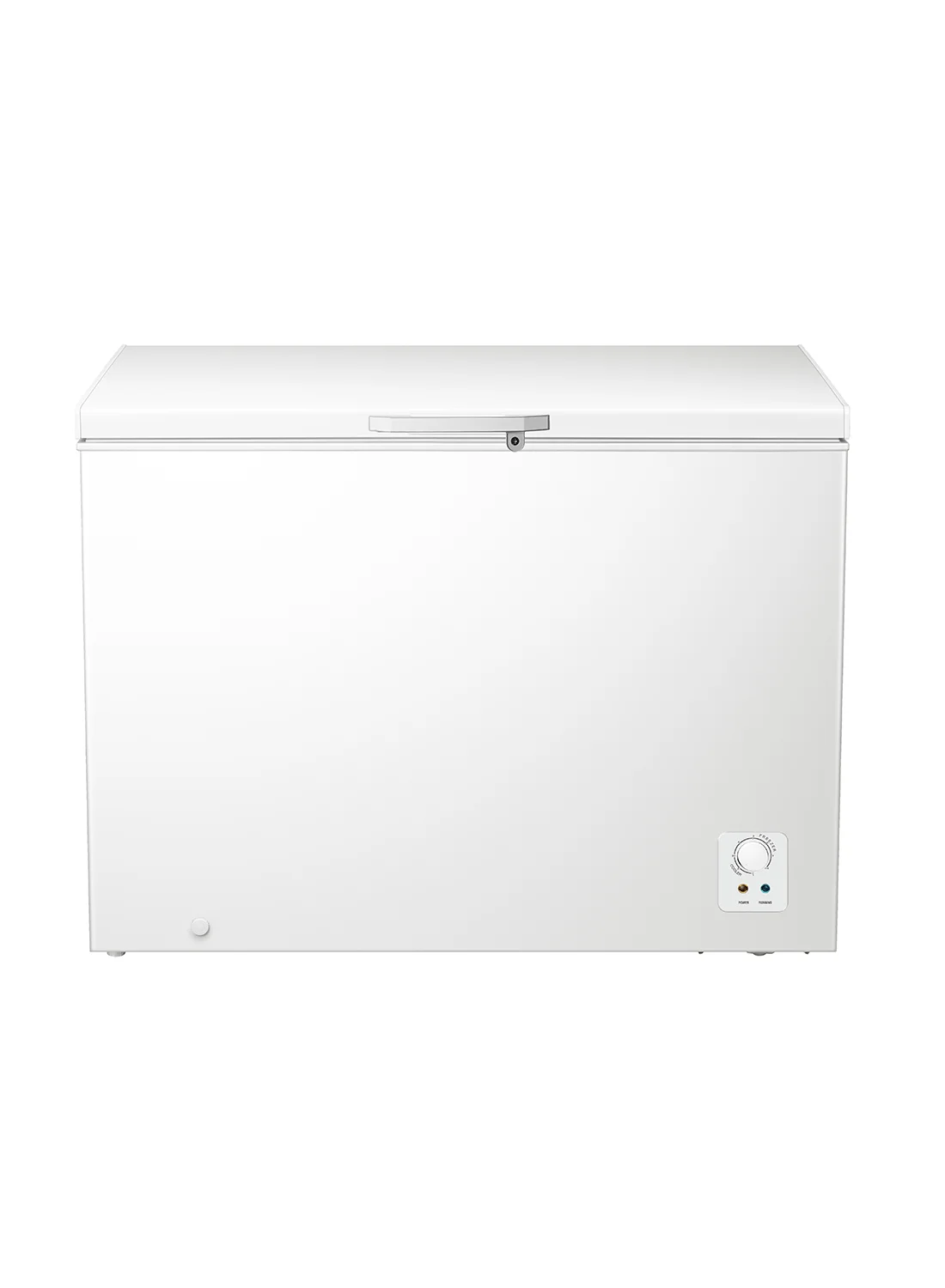 Premium Chest Freezer 286L Net Capacity with Inner Glass Door and LED Lighting (White, 400L Gross) qxmxb
