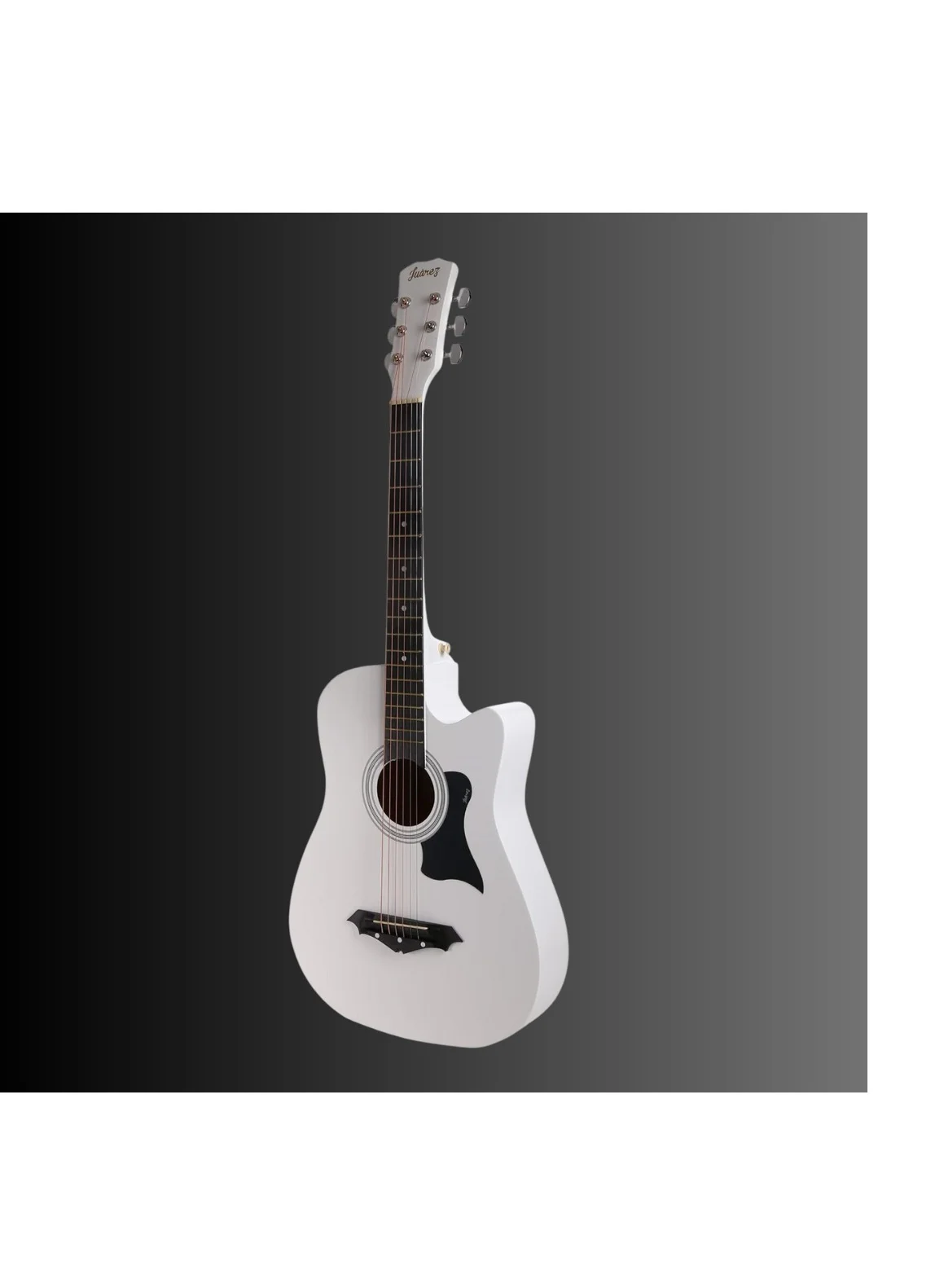 Megarya Flamingo Series MF38WH Acoustic Guitar Full Wood Construction with Steel Strings (38 Inch) 9u7kv