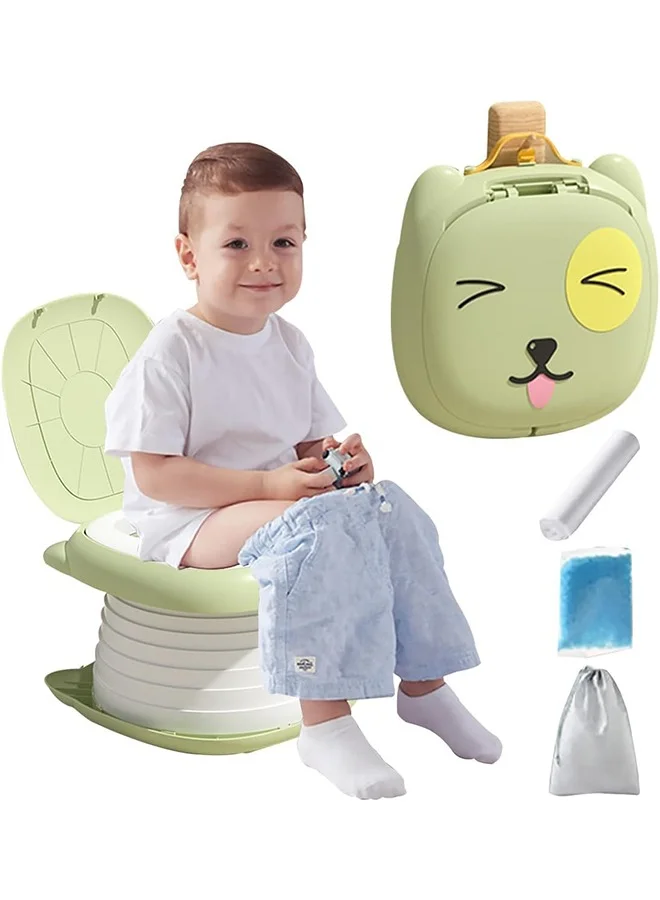 UETEEY Portable Travel Potty for Toddlers, Foldable Training Toilet for Car Camping and Indoor Use (ABS Plastic) xr4cb