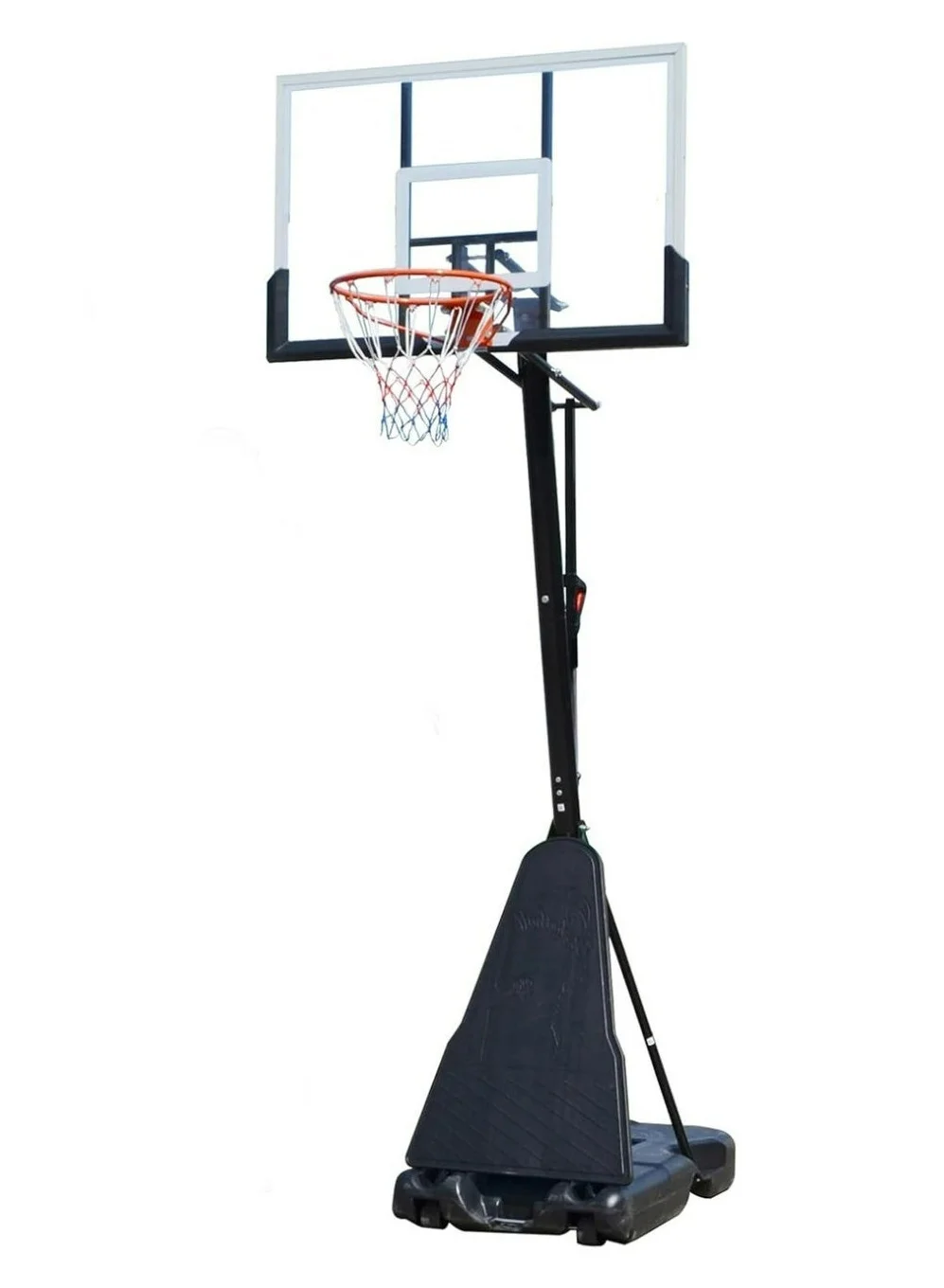 Pikengenus Portable Basketball Hoop System, Adjustable Height 2.45-3.05m, 120cm Shatterproof Backboard, Heavy-Duty Alloy Steel Goal for Driveway and Pool yaahg
