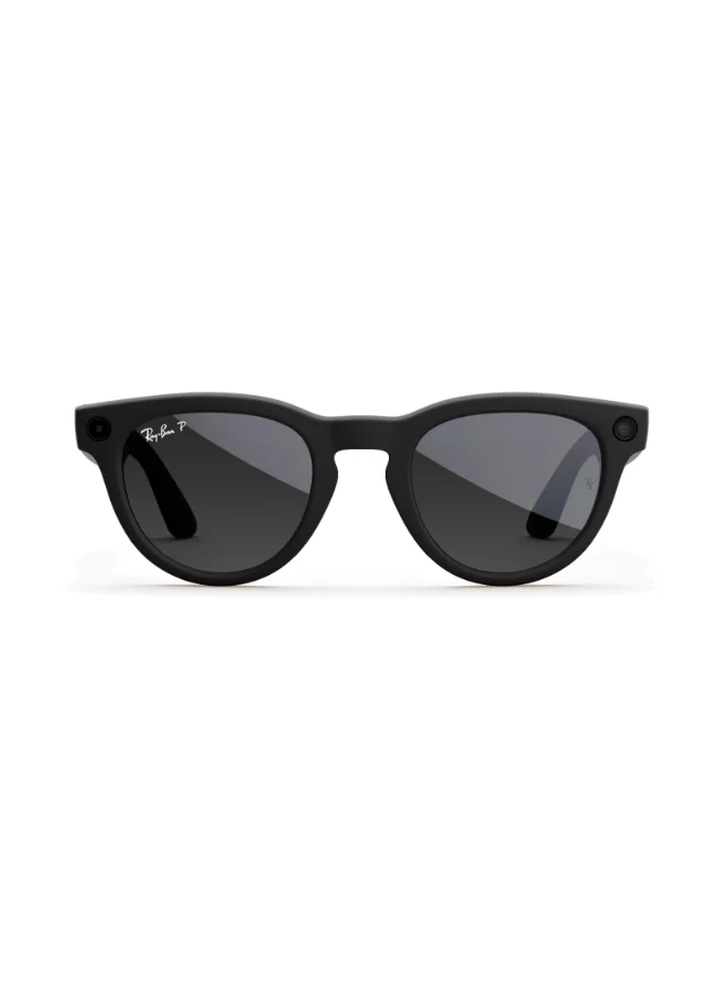 Premium Smart Audio Sunglasses Matte Black Frame with Gradient Graphite Lens (Standard Fit) ehlje