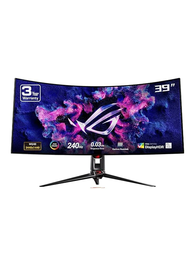 Premium 39-inch Curved OLED Gaming Monitor UWQHD 240Hz Ultra-Fast Response Display (Black, 39 inch) sqtm8
