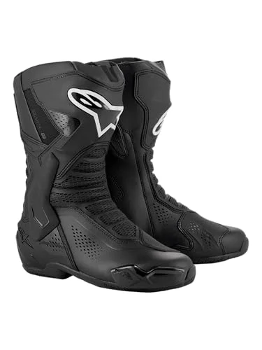 Premium Vented Motorcycle Racing Boots High-Performance Durable Protective Footwear (Black, 45) 265ix
